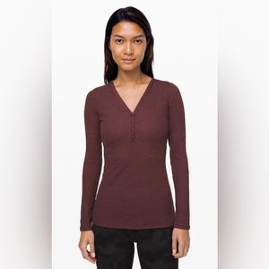 Lululemon Close Call Henley Long Sleeve